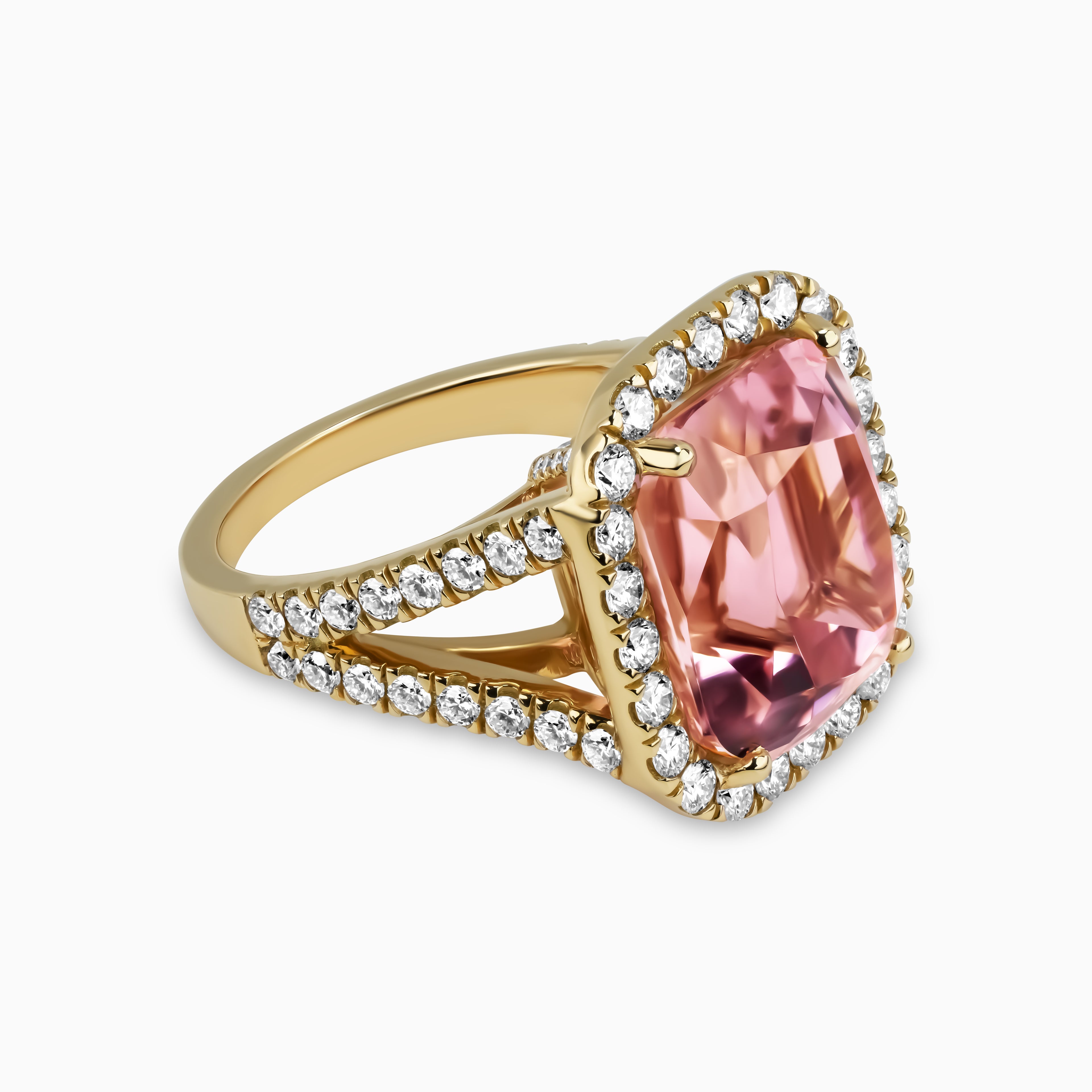 13.10ct Pink Tourmaline Ring with Diamonds