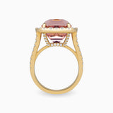 13.10ct Pink Tourmaline Ring with Diamonds