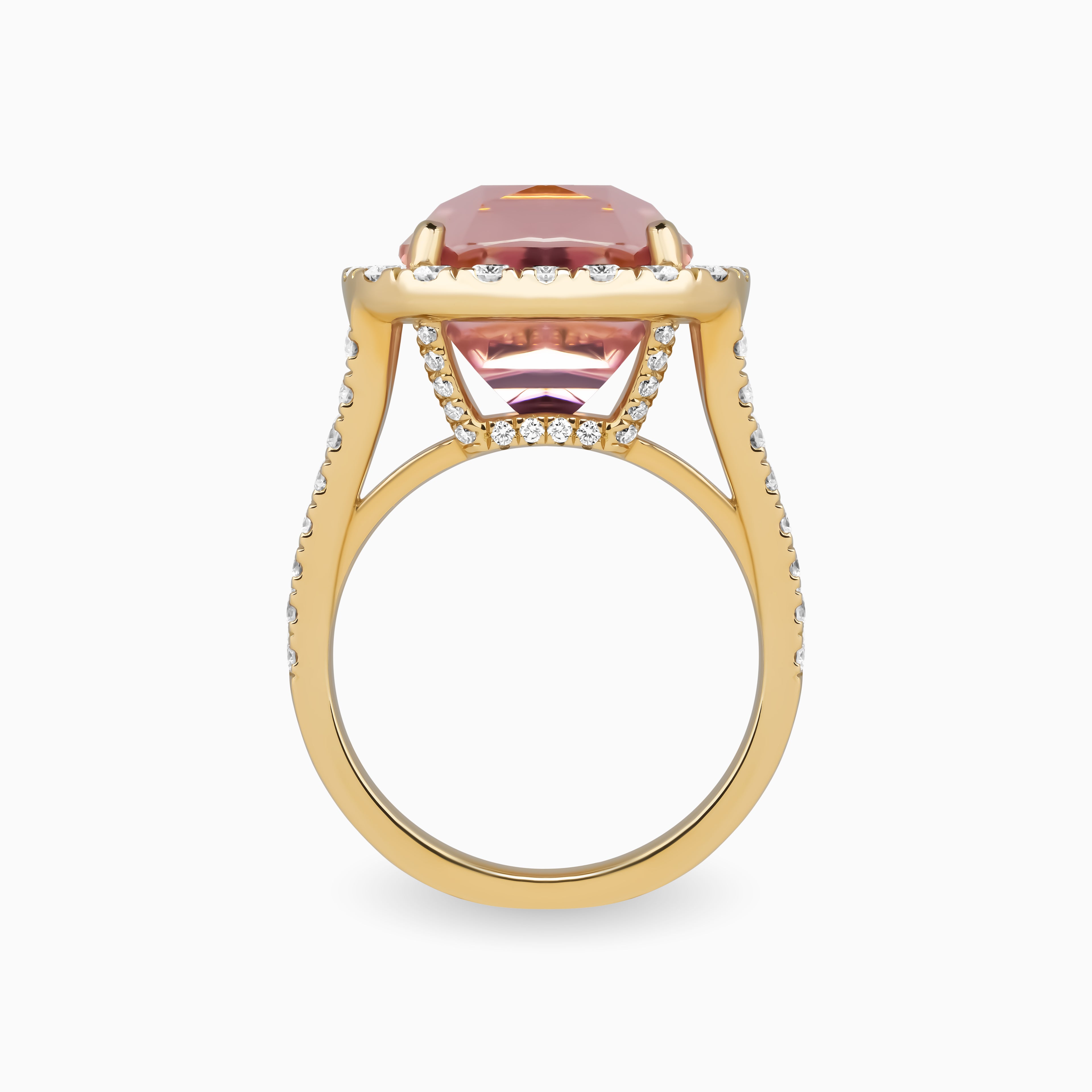 13.10ct Pink Tourmaline Ring with Diamonds