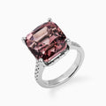 15.57ct Pink Tourmaline Ring with Diamonds