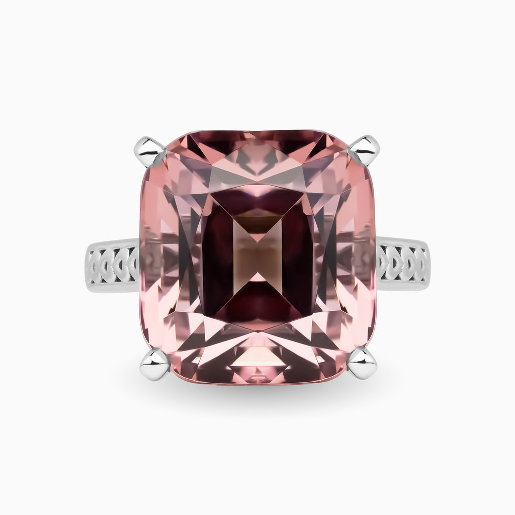 15.57ct Pink Tourmaline Ring with Diamonds