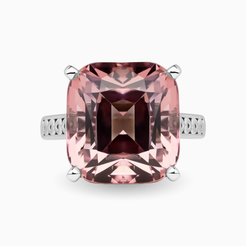 15.57ct Pink Tourmaline Ring with Diamonds