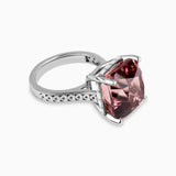 15.57ct Pink Tourmaline Ring with Diamonds
