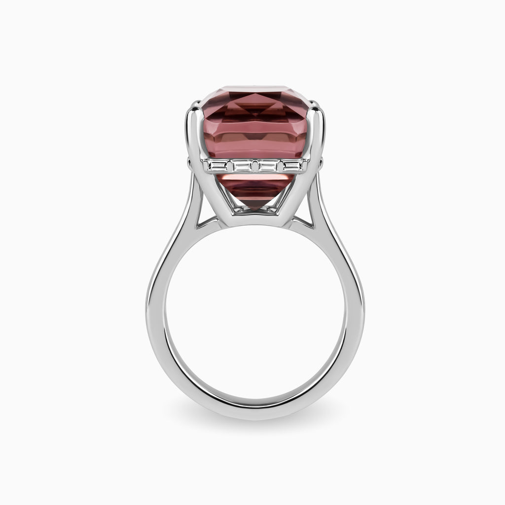 15.57ct Pink Tourmaline Ring with Diamonds
