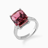 10.26ct Pink Tourmaline Ring with Diamonds