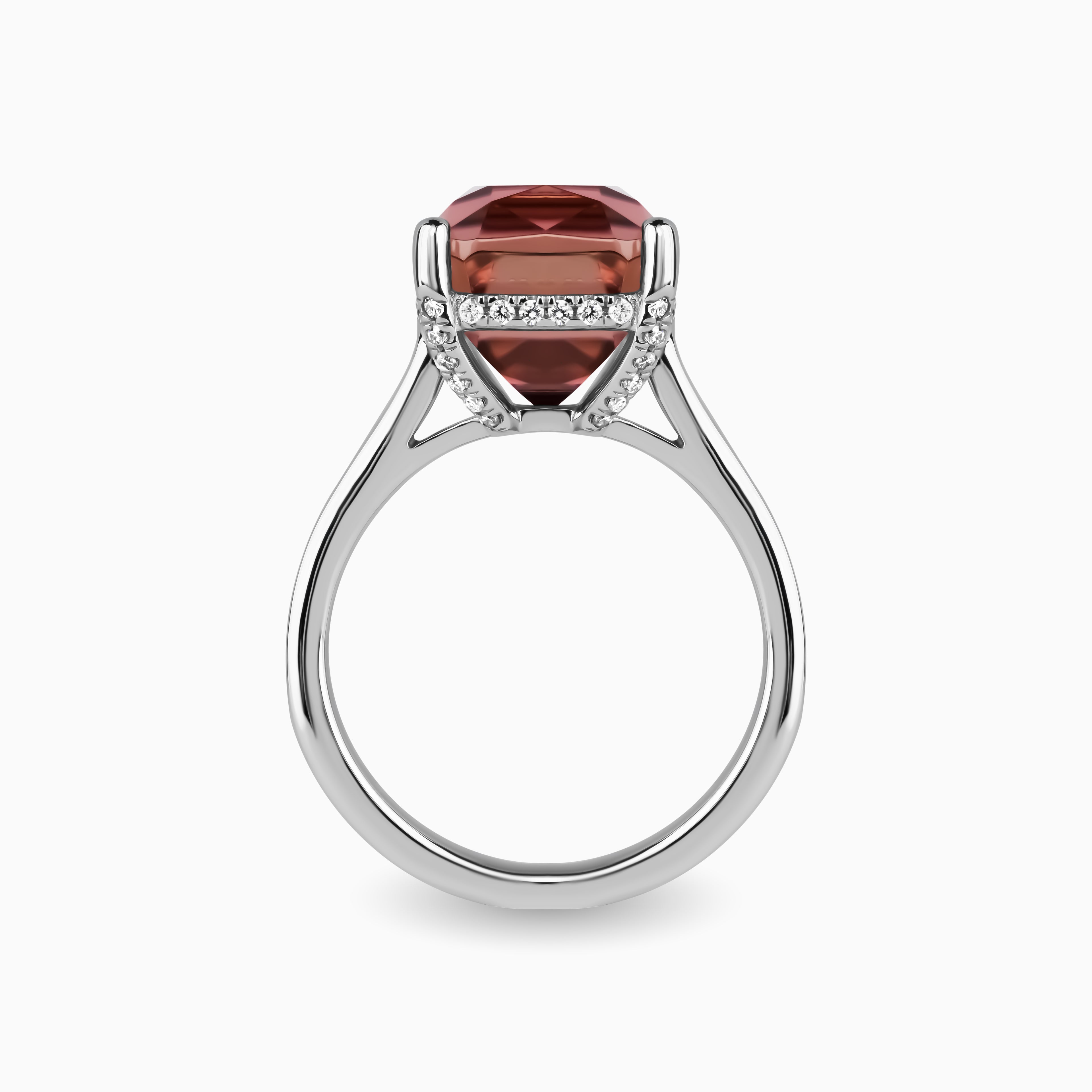 10.26ct Pink Tourmaline Ring with Diamonds