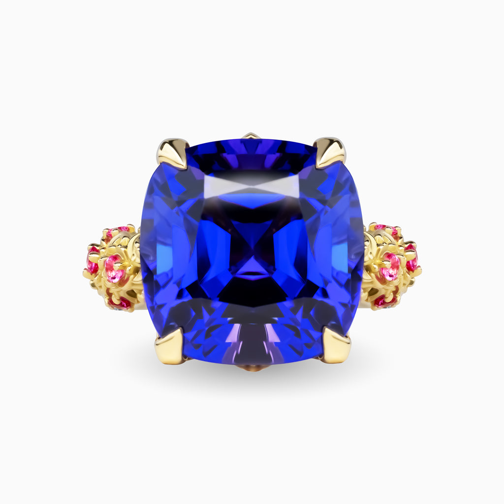 Tanzanite Flower Garden Ring