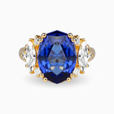 5.02ct Oval Tanzanite Ring with Diamonds