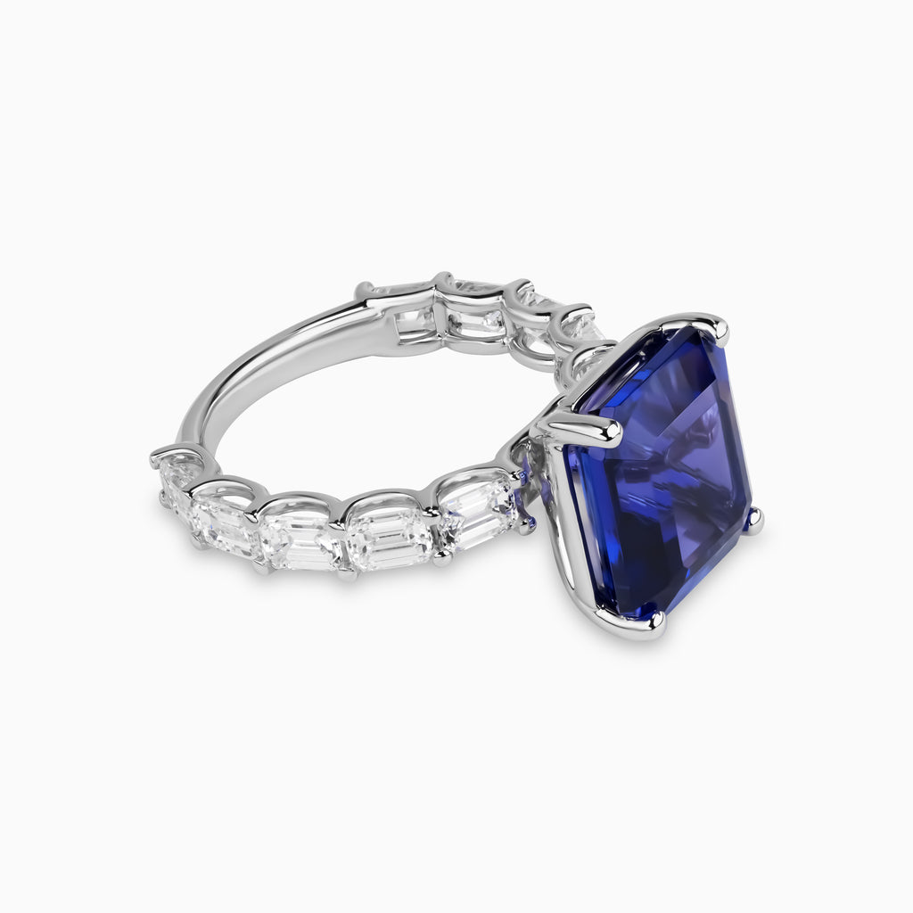 7.96ct Tanzanite Ring with Diamonds