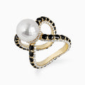 Mitsuki Ring with White South Seas Faceted Pearl