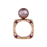 Mila Ring with Pink Edison Freshwater Faceted Pearl