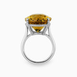 20.53ct Citrine Ring with Diamonds