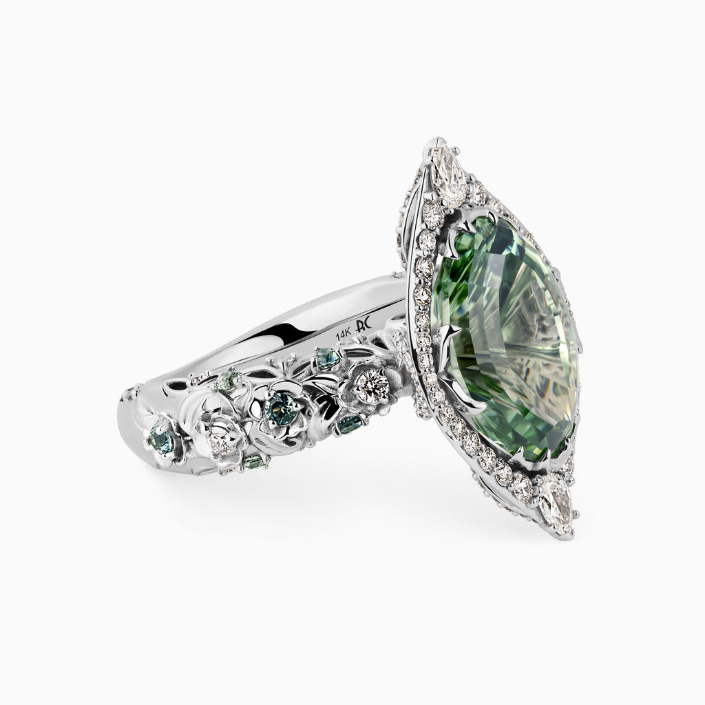 Marquise Cuprian Flower Garden Ring