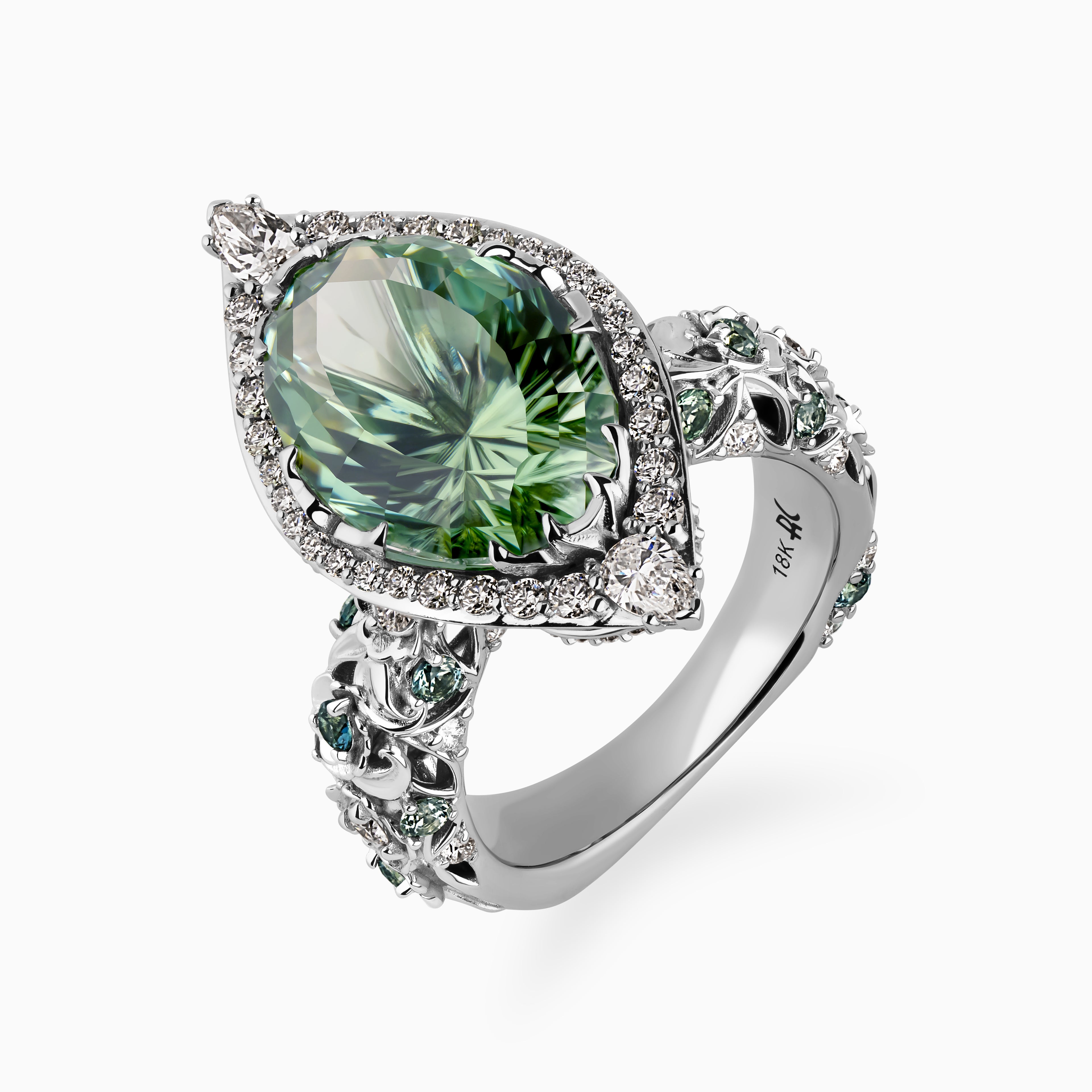Marquise Cuprian Flower Garden Ring