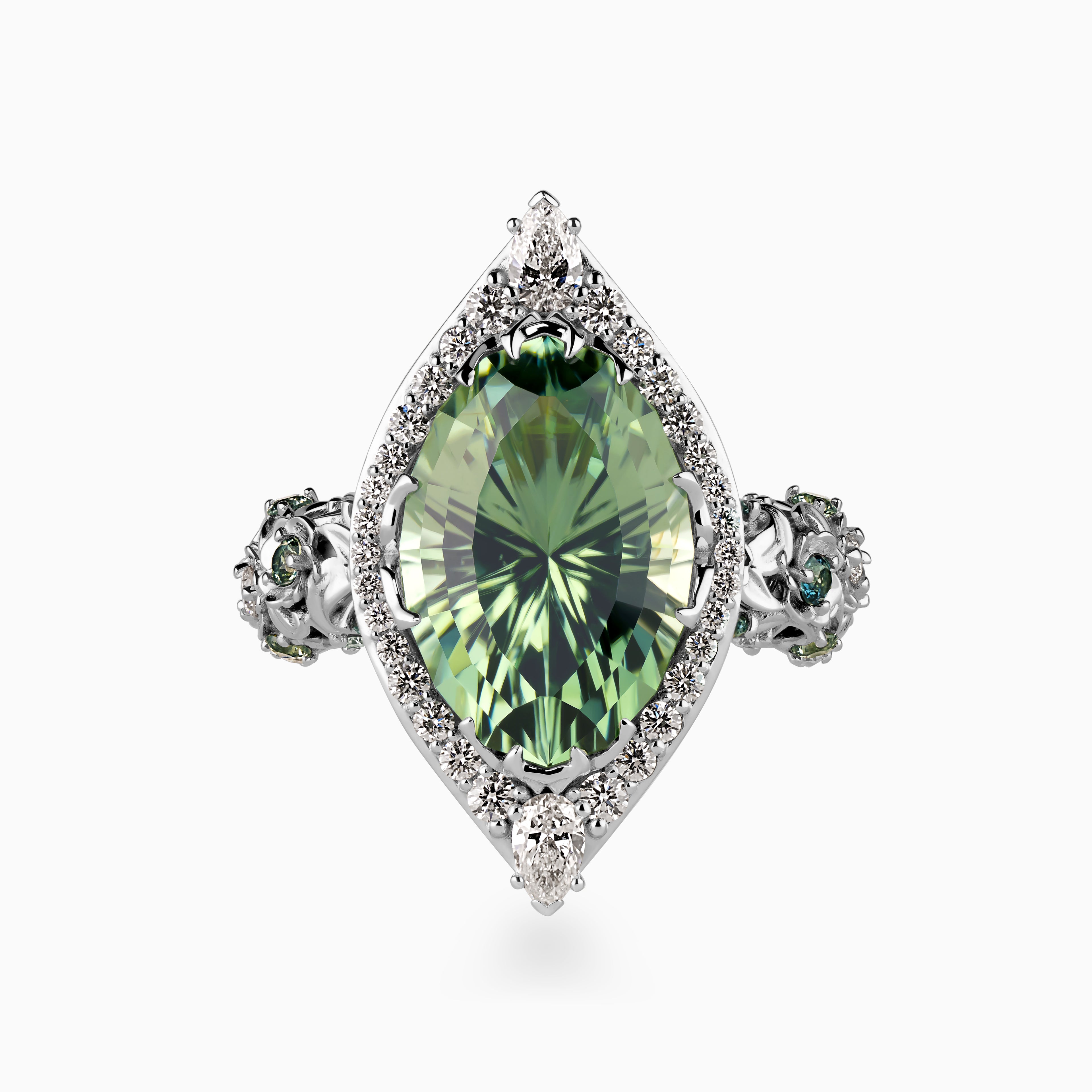 Marquise Cuprian Flower Garden Ring