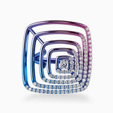 Aurora Concentric Squares Ring