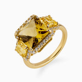 5.25ct Citrine Ring with Diamonds