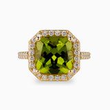 5.00ct Peridot Ring with Diamonds