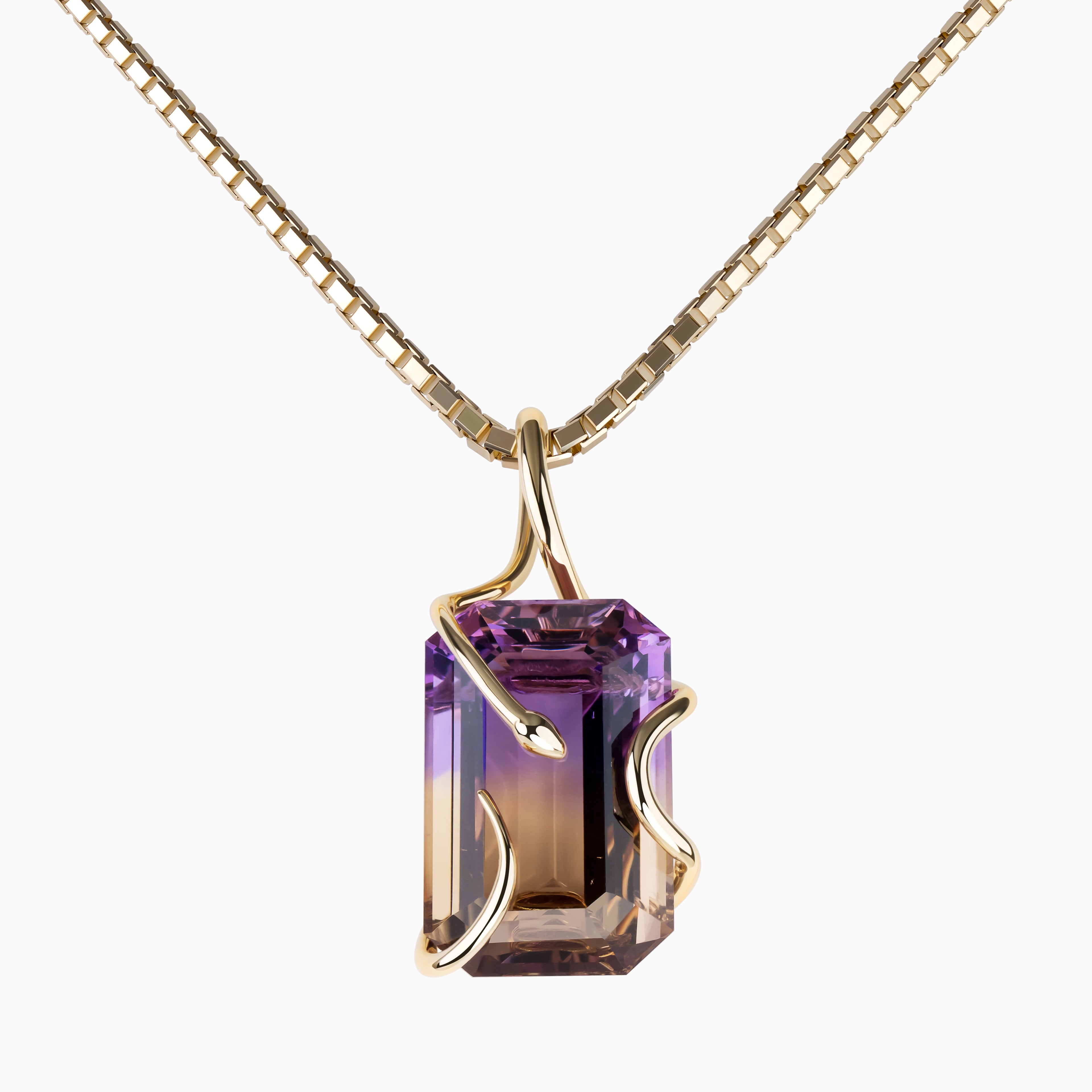 Ametrine Snake Pendant