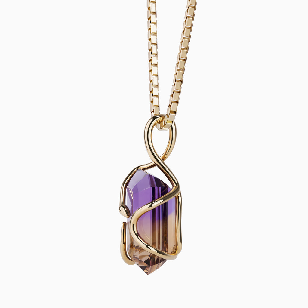 Ametrine Snake Pendant