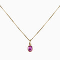 Oval Pink Sapphire Bezel Set Pendant