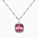 12.56ct Pink Tourmaline Pendant with Diamonds