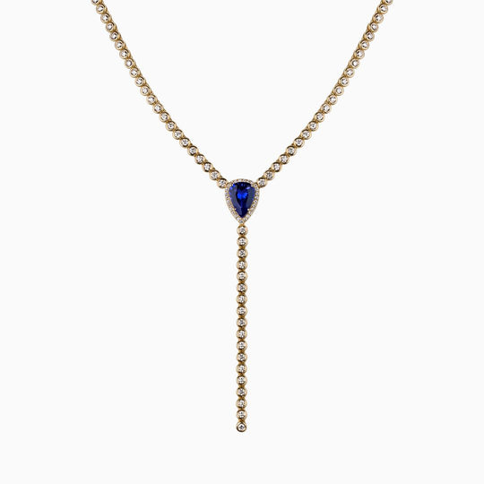 Tanzanite and Diamond Lariat