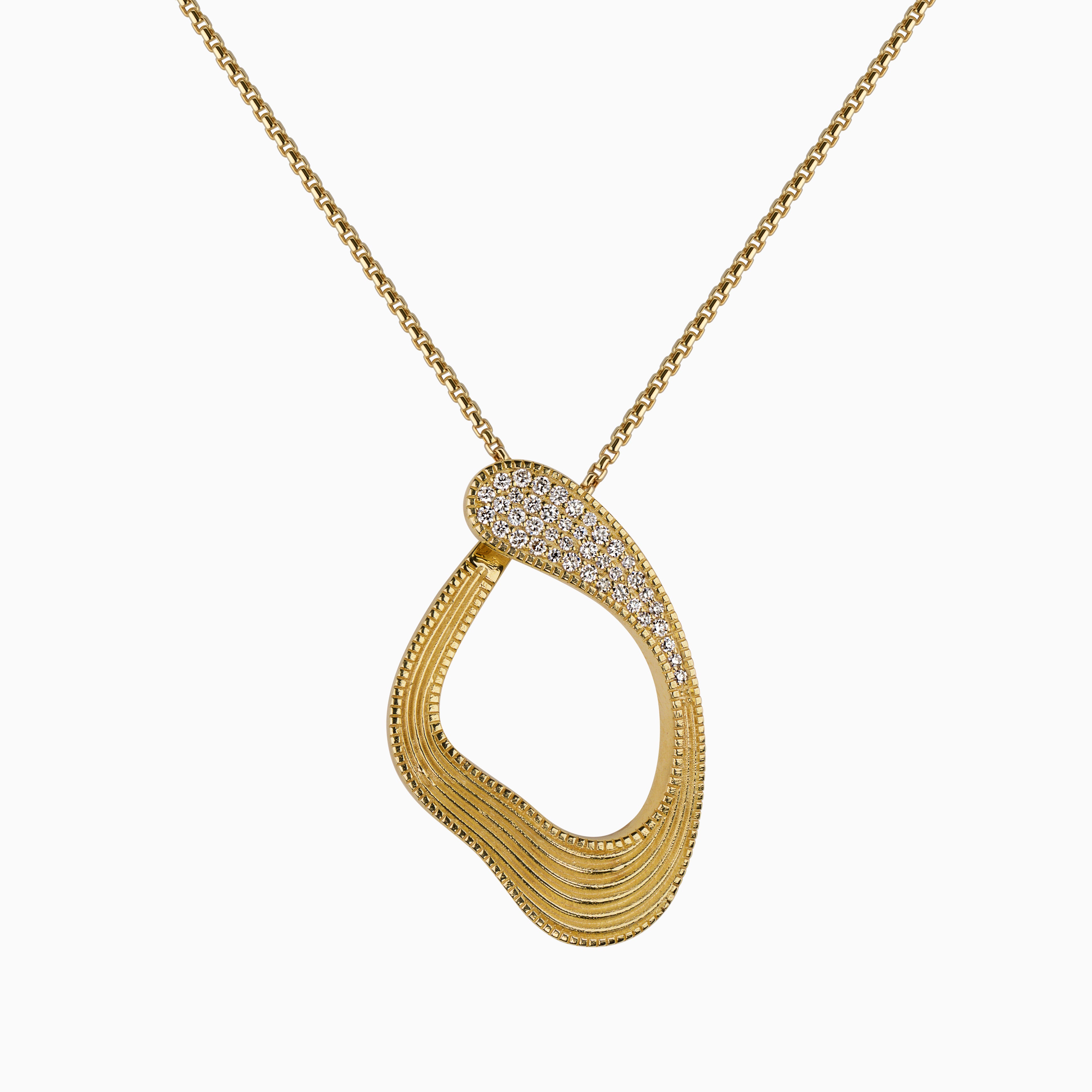 Gold Abstract Diamond Necklace