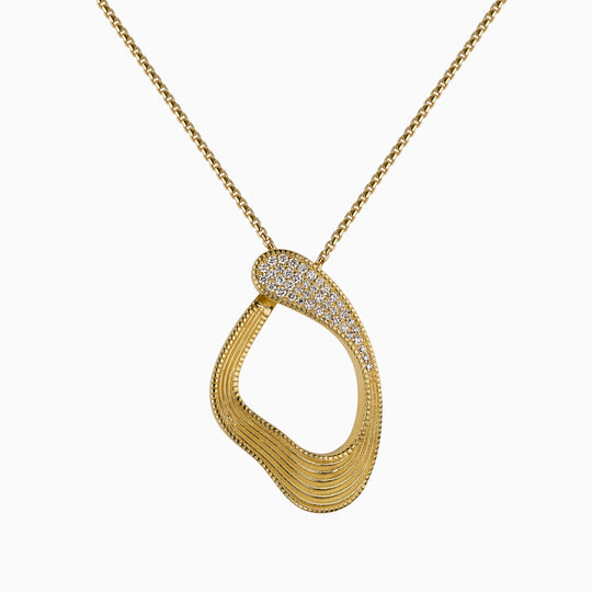 Gold Abstract Diamond Necklace
