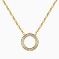 Gold & Diamond Circle Pendant
