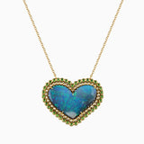 Heart Australian Opal Necklace