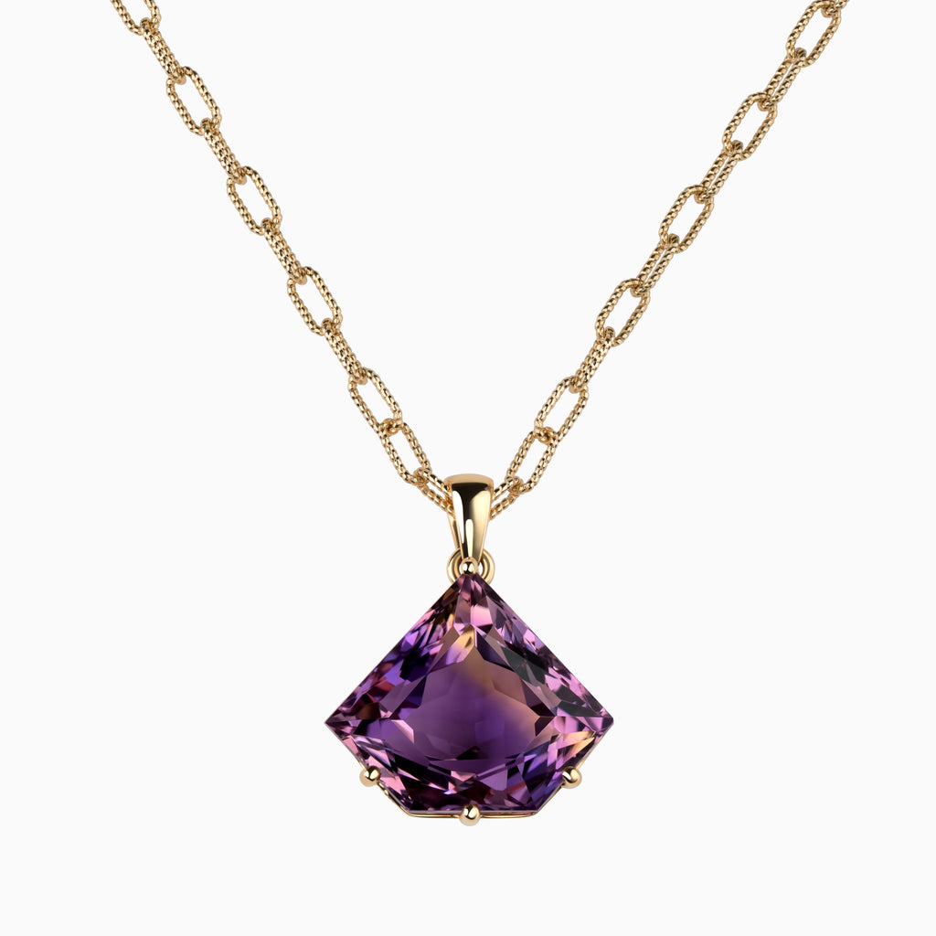 23.27ct Amethyst Pendant with Diamonds