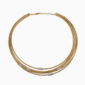 Stacked Choker Necklace with Pave Diamond Bars