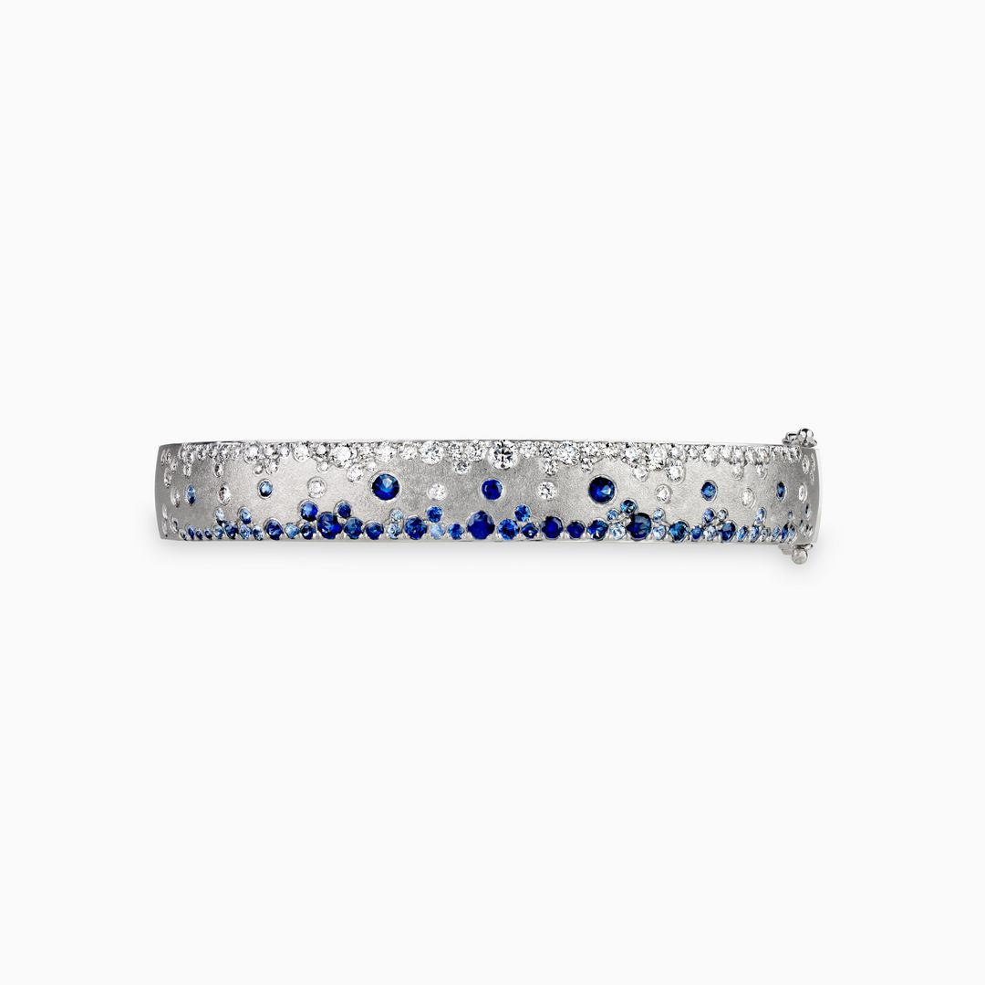 Blue Sapphire Confetti Bangle