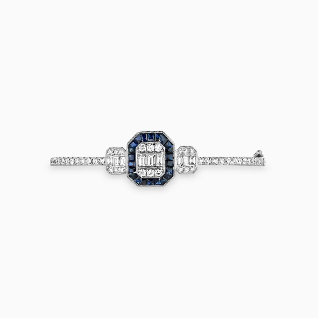 Art Deco Blue Sapphire Bracelet