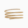 Coiled Ribbed Bracelet with Diamonds