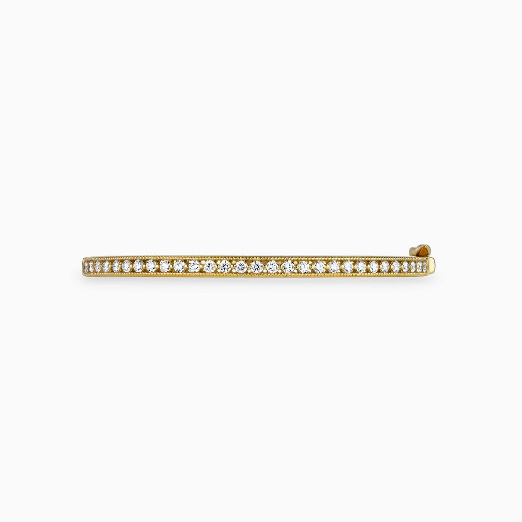0.92ct Diamond Bangle with Beaded Frame