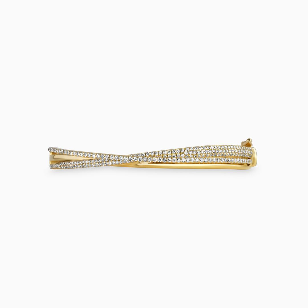 1.34ct Diamond Twist Bangle