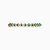 Emerald and Diamond Flower Bangle