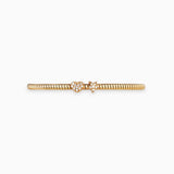 Ribbed Bracelet with Pave Heart and Star