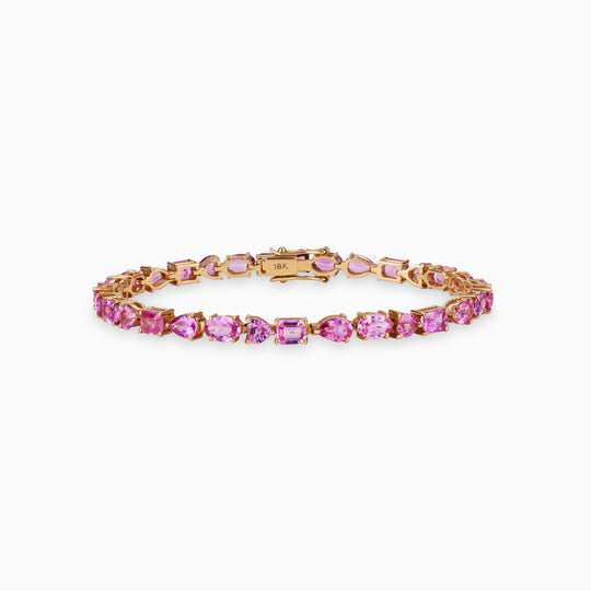 Mix-match Pink Sapphire Bracelet