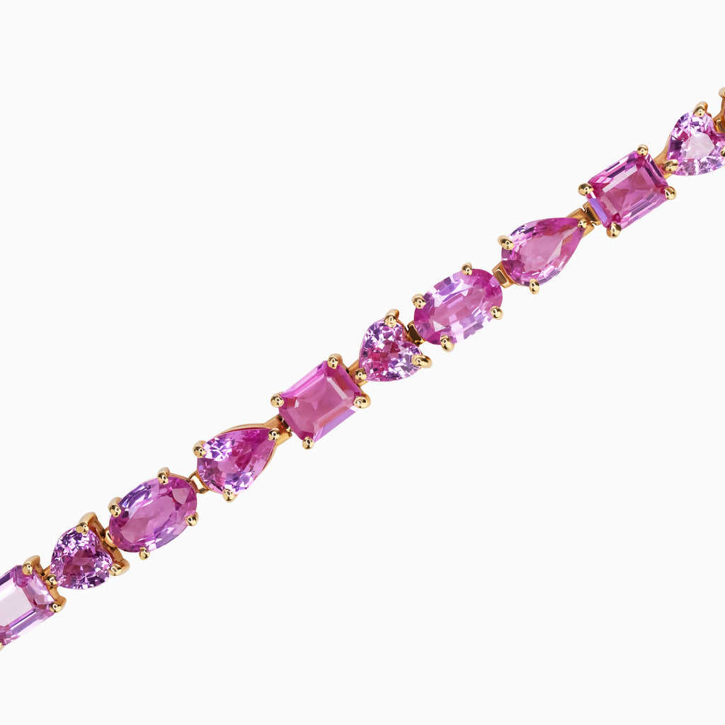Mix-match Pink Sapphire Bracelet