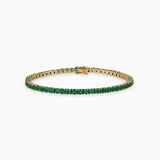 Round Emerald Tennis Bracelet
