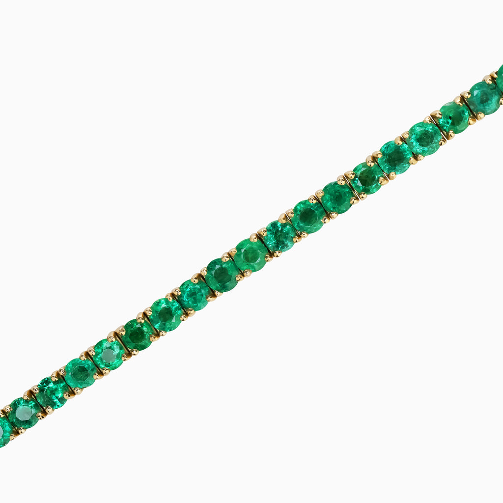 Round Emerald Tennis Bracelet