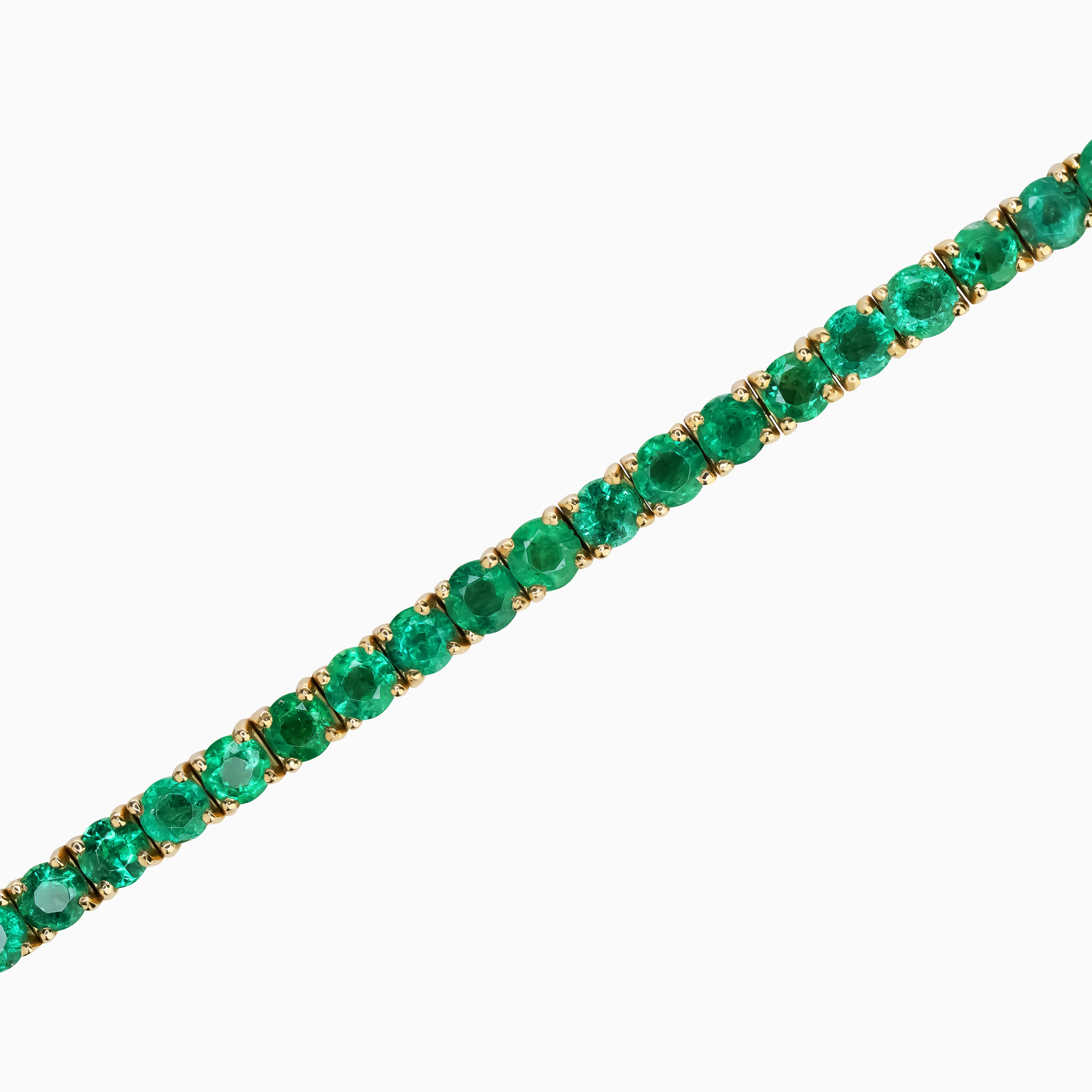 Round Emerald Tennis Bracelet