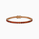 3.6mm Orange Sapphire Tennis Bracelet