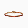 3.6mm Orange Sapphire Tennis Bracelet