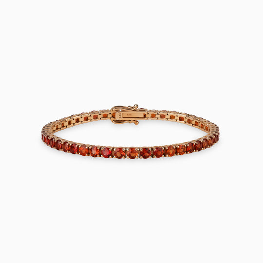 3.6mm Orange Sapphire Tennis Bracelet