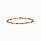 Baguette Pink Sapphire Bracelet