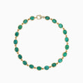 Oval Cut Emerald Bezel Set Bracelet